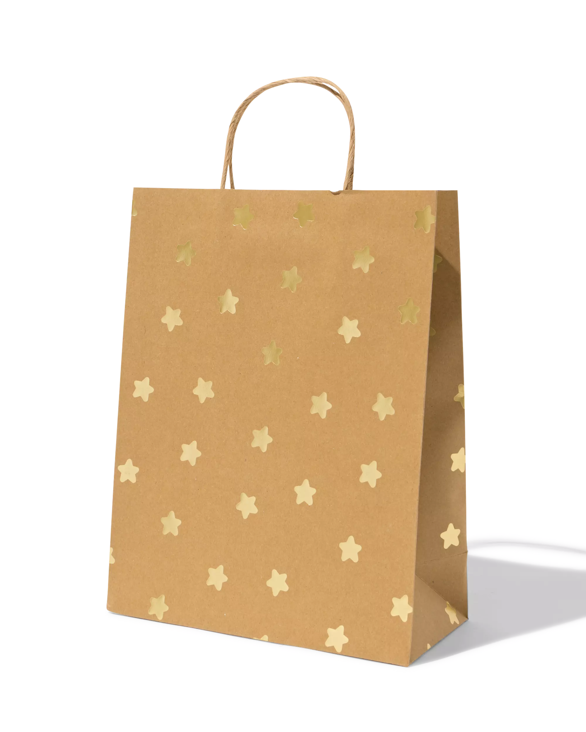 sac cadeau L 39 x 24 cm papier kraft à étoiles