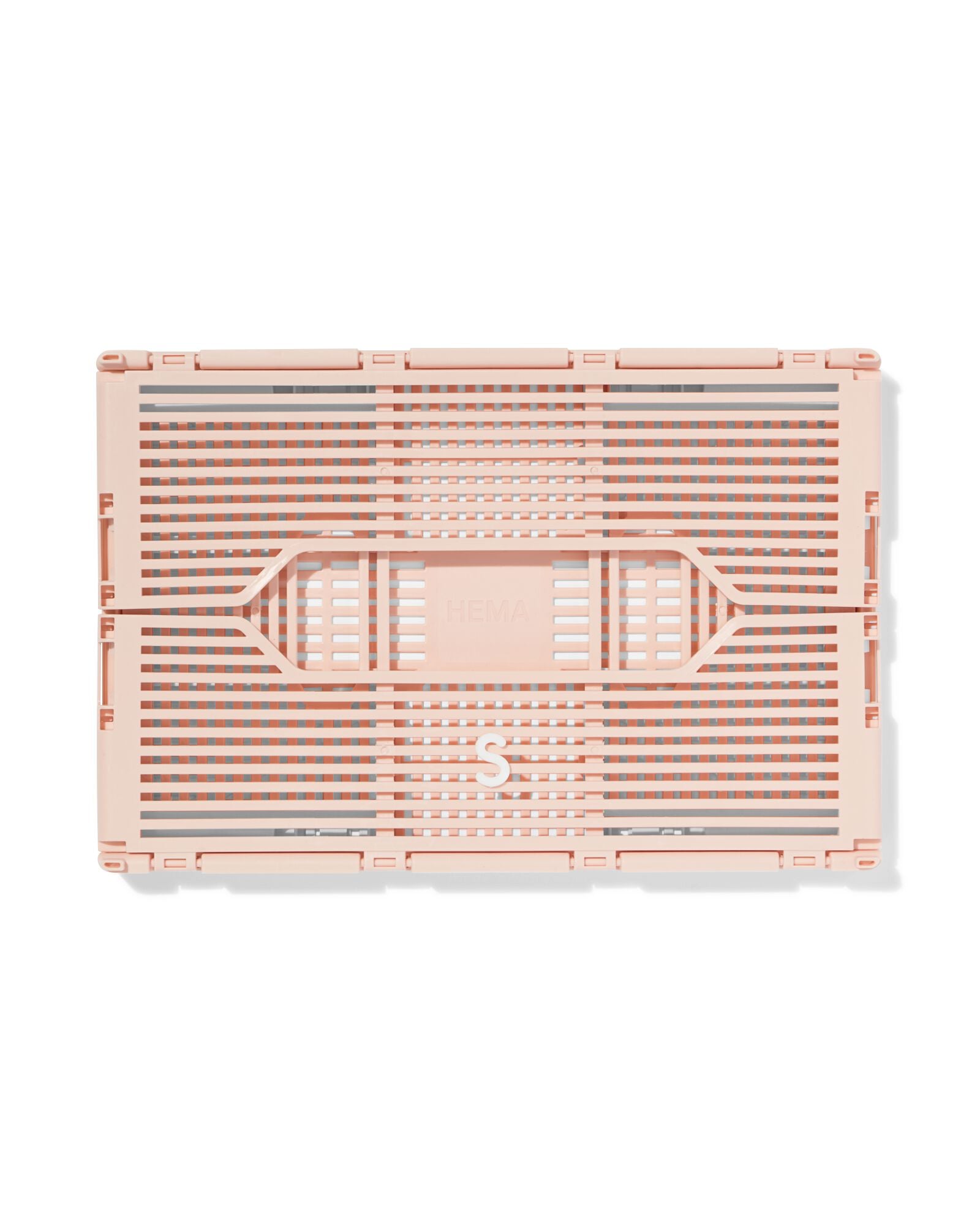 caisse pliante lettres recycl&eacute;e S rose p&acirc;le rose p&acirc;le S  20 x 30 x 11,5 - 39811071 - HEMA