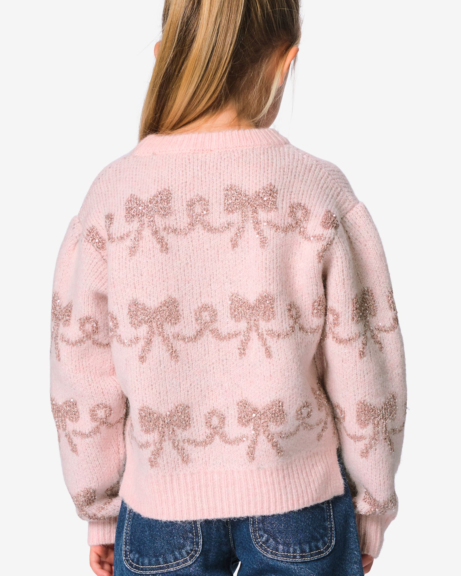 pull enfant grosse maille n&oelig;uds rose rose - 30893607PINK - HEMA