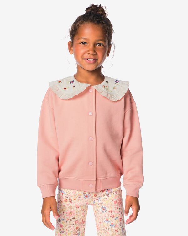cardigan enfant fleurs rose rose - 30877603PINK - HEMA