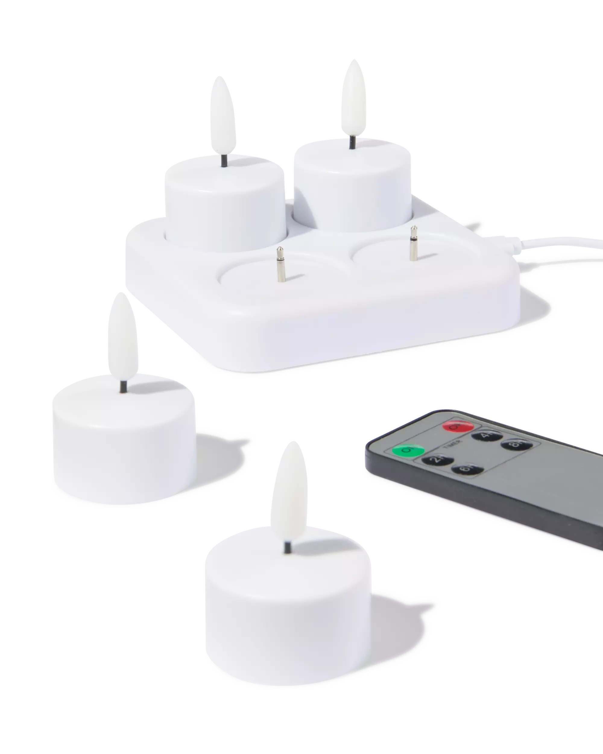 bougies chauffe-plat rechargeables - lot de 4