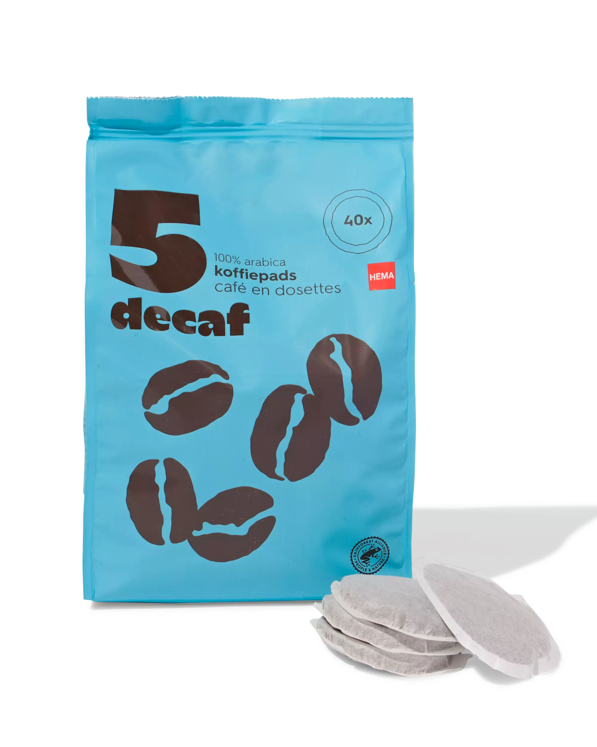 Kaffeepads, entkoffeiniert – 40 Stück