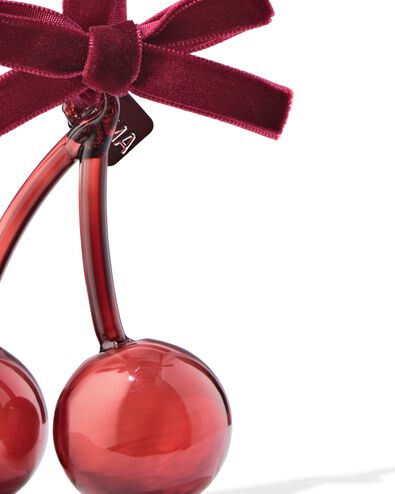 kersthanger 9.4cm glas kers - 25102090 - HEMA