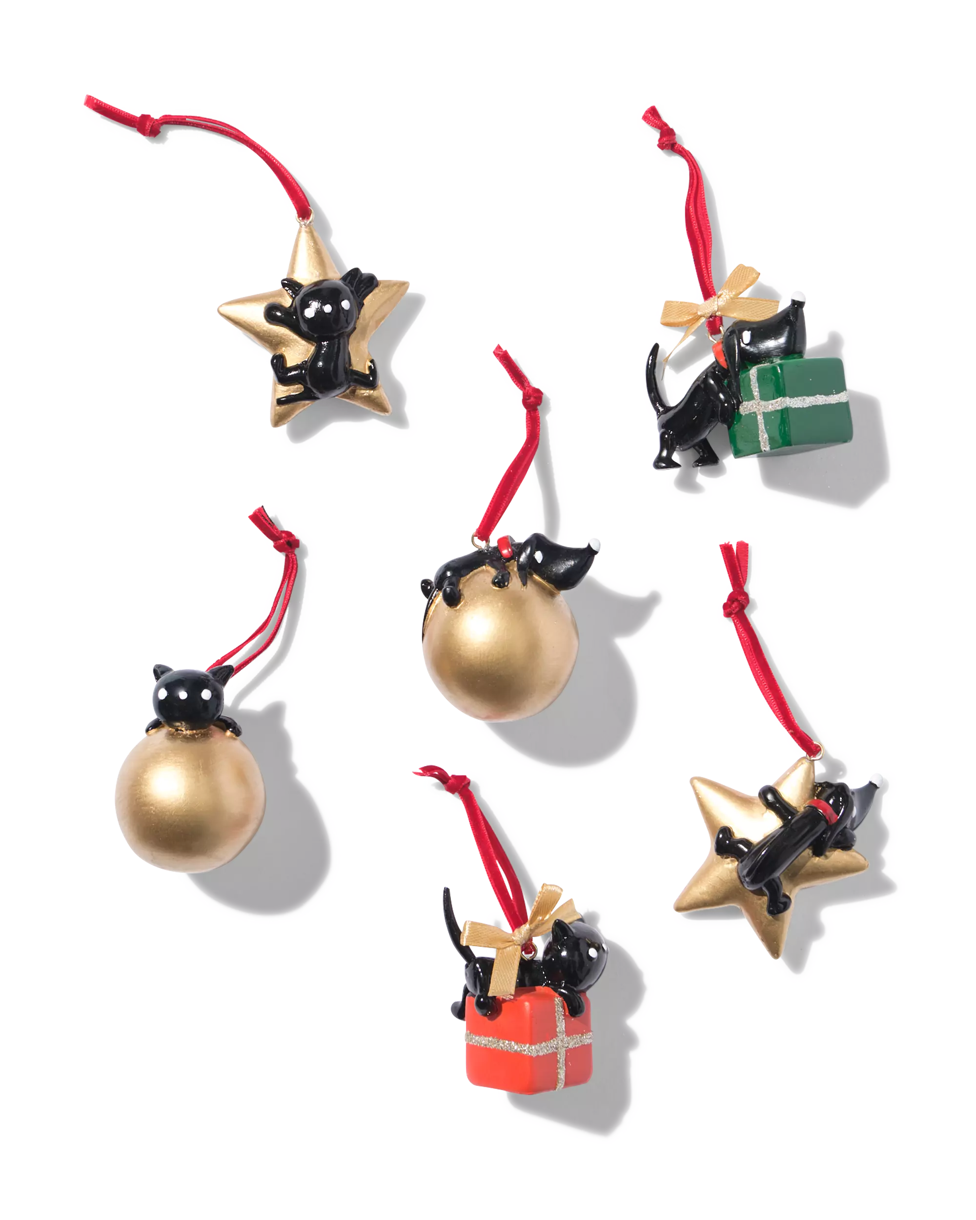 décorations de Noël à suspendre Siepie 19,5 x 4,5 x 14,5 cm - lot de 6
