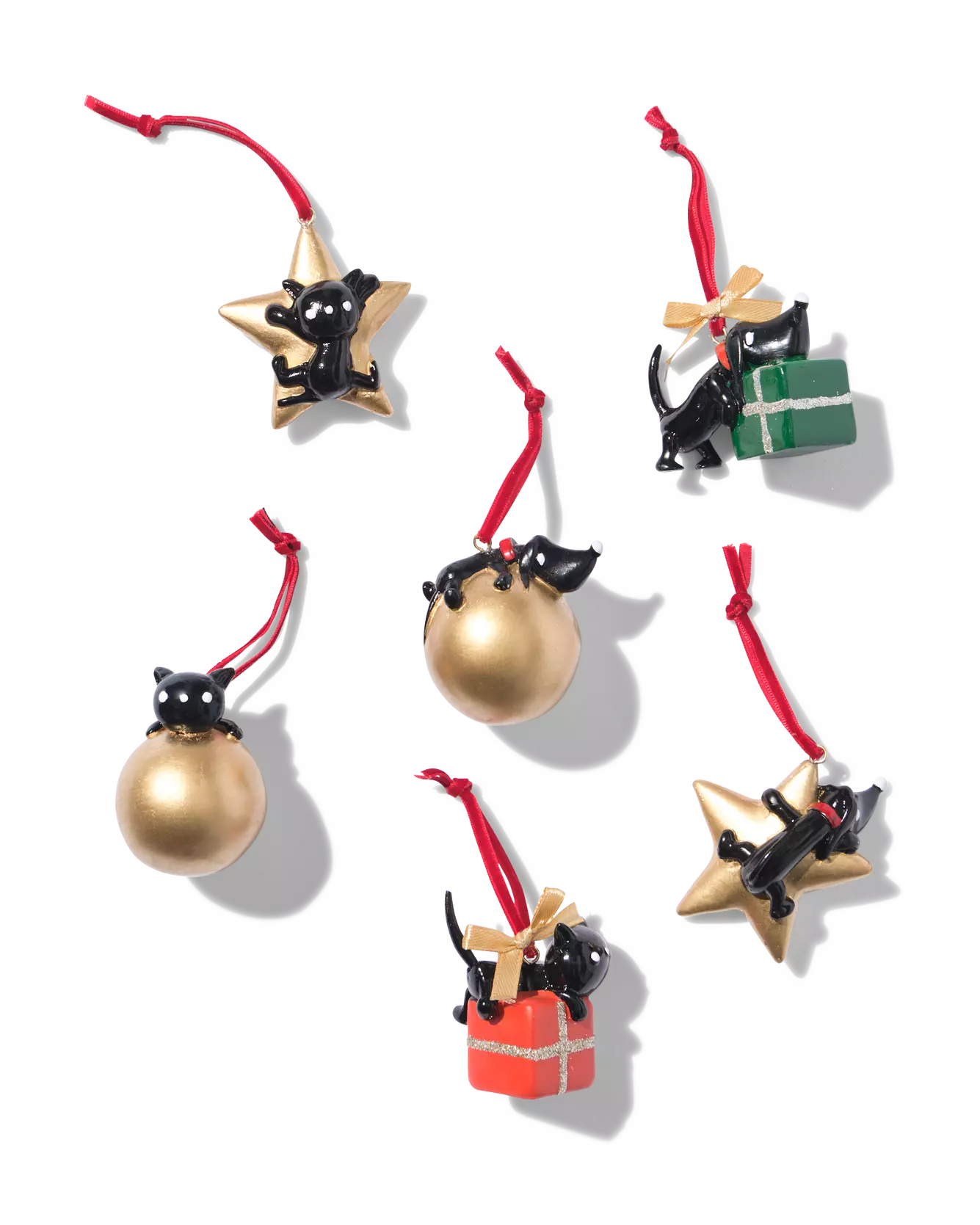 décorations de Noël à suspendre Siepie 19,5 x 4,5 x 14,5 cm - lot de 6