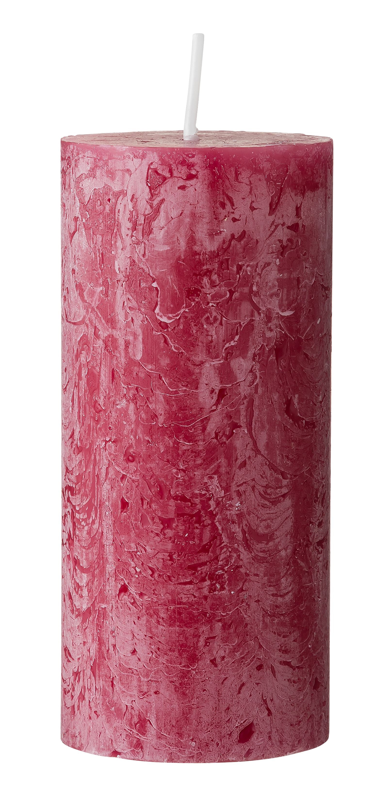 bougie rustique 11 x 5 cm rouge fonc&eacute; 5 x 11 - 13503395 - HEMA