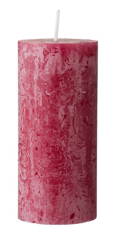 bougie rustique 11 x 5 cm rouge fonc&eacute; 5 x 11 - 13503395 - HEMA