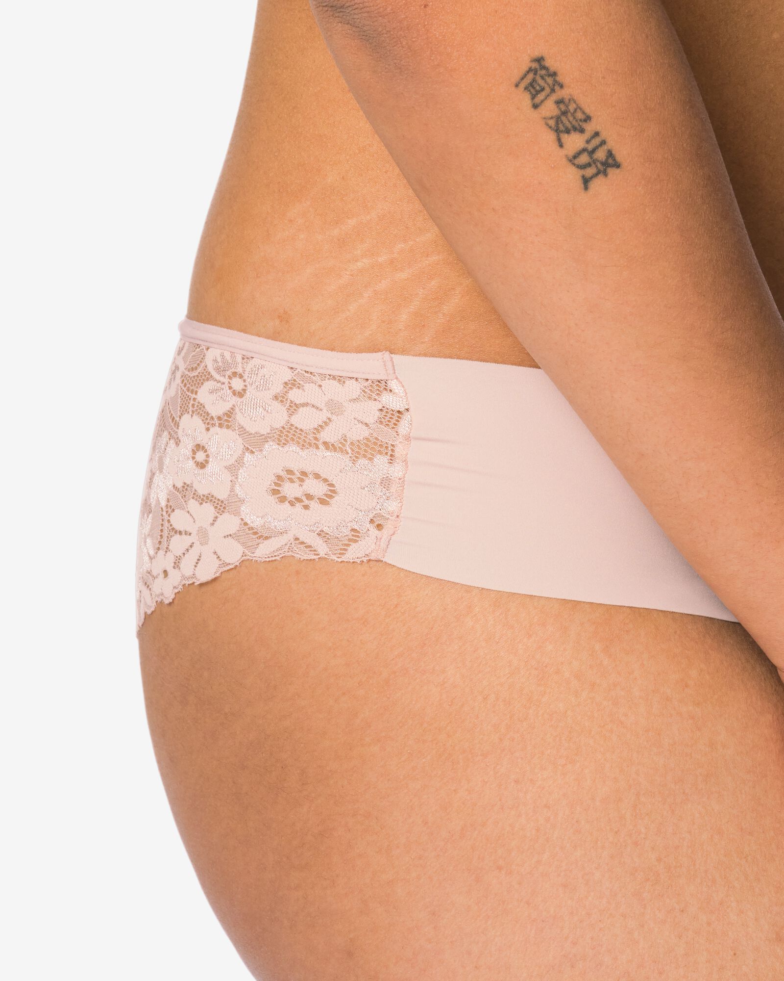 slip br&eacute;silien femme microfibre avec dentelle rose p&acirc;le rose p&acirc;le - 19608778LIGHTPINK - HEMA