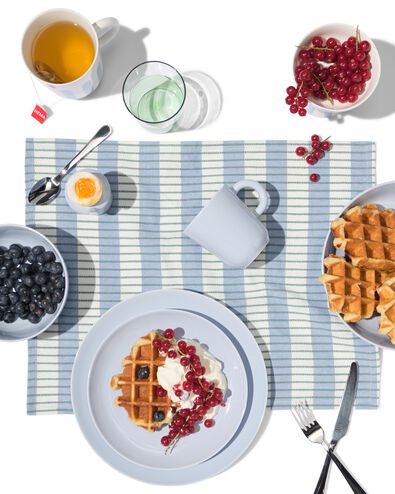 sets de table coton 35x45 bleu avec rayures - 2 pi&egrave;ces - 5330286 - HEMA