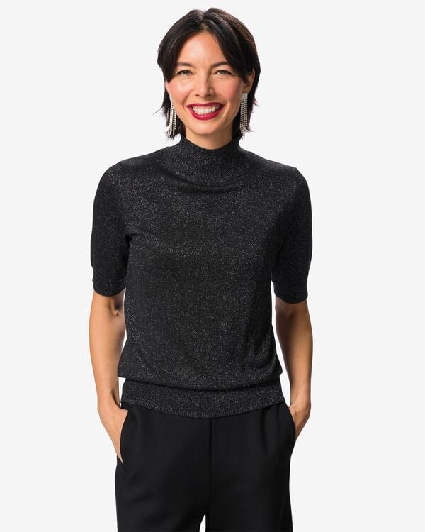 Damen-Pullover Lily, Glitter schwarz - 36255490BLACK - HEMA