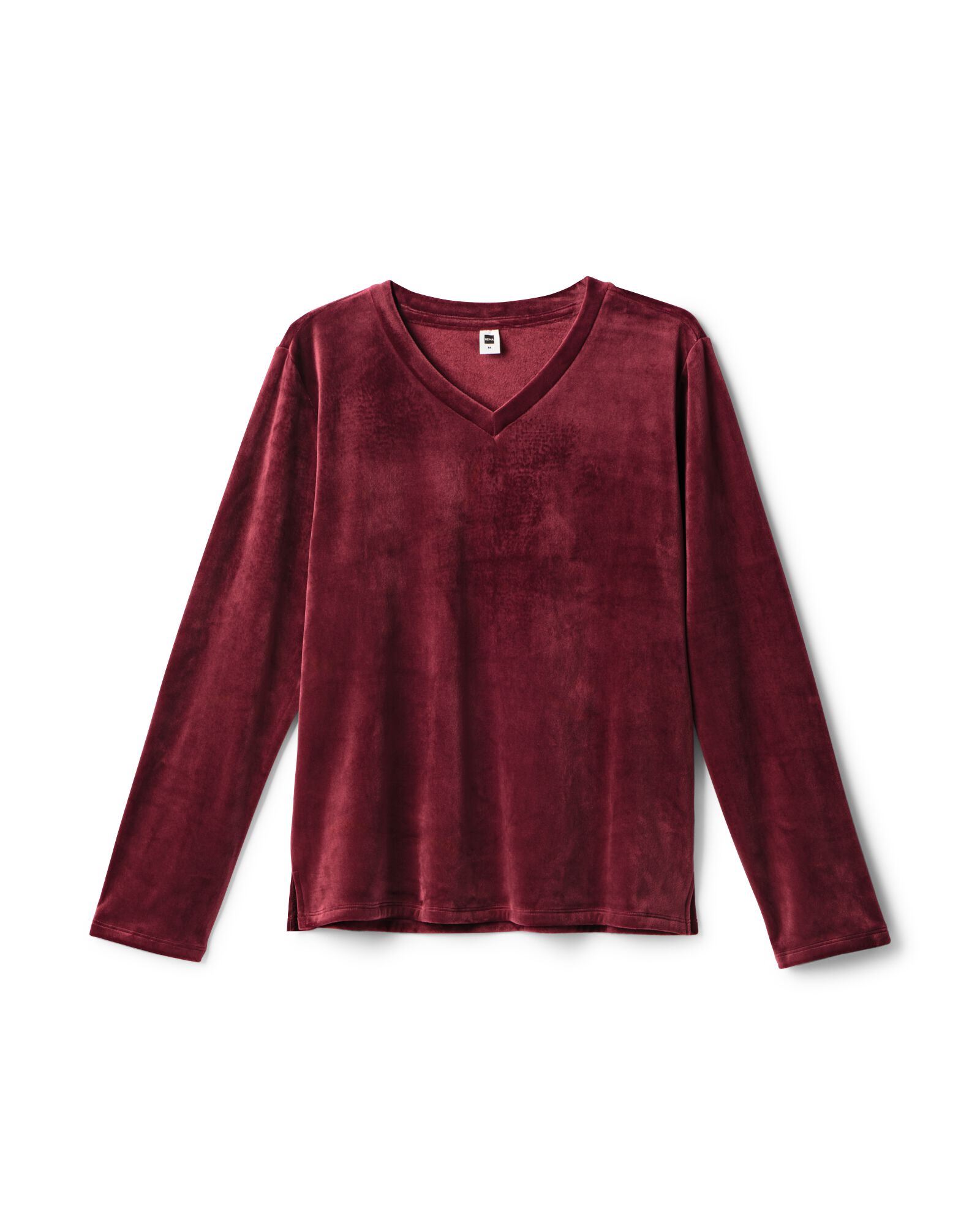haut femme velours rouge fonc&eacute; rouge fonc&eacute; - 23401220DARKRED - HEMA