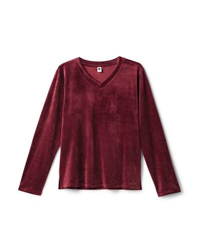 haut femme velours rouge fonc&eacute; rouge fonc&eacute; - 23401220DARKRED - HEMA