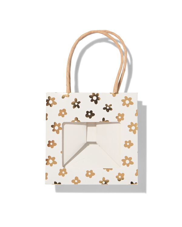 cadeautas 11x17.5cm met venster bloemen - 4 stuks - 61102583 - HEMA