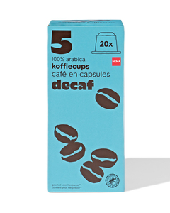 20 capsules de café déca