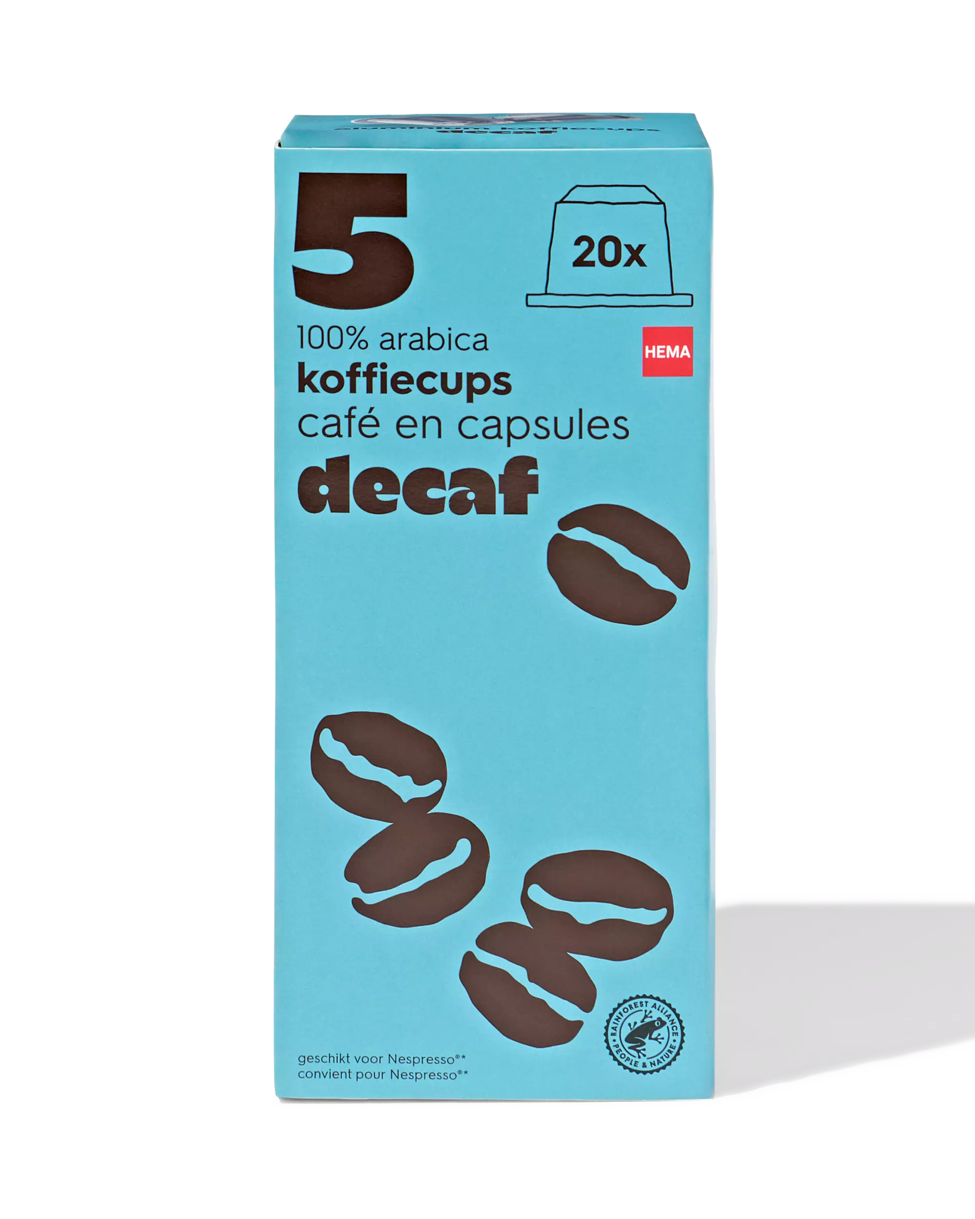 20 capsules de café déca