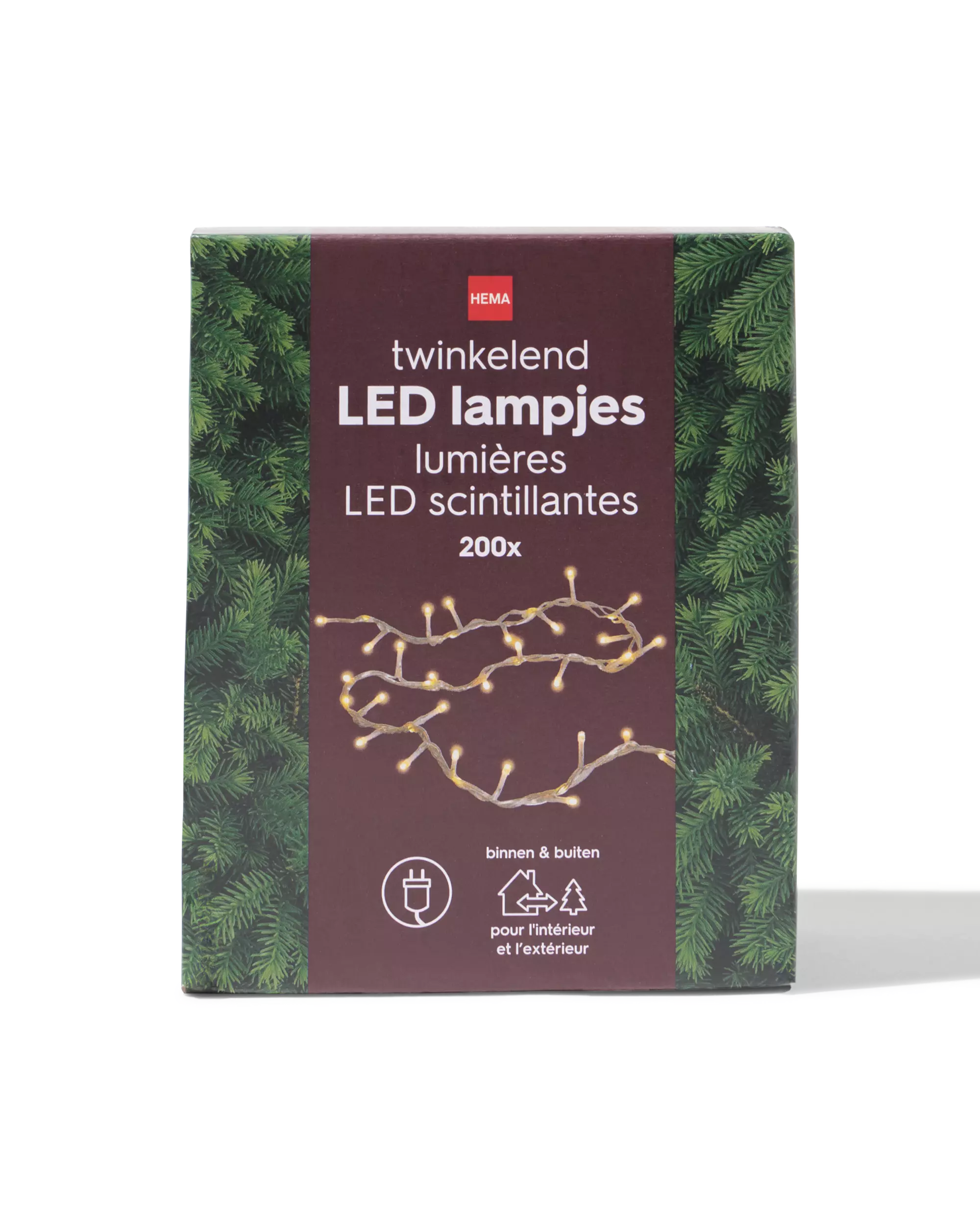 guirlande lumineuse de 5 m avec 200 led scintillantes pour une utilisation intérieure et extérieure