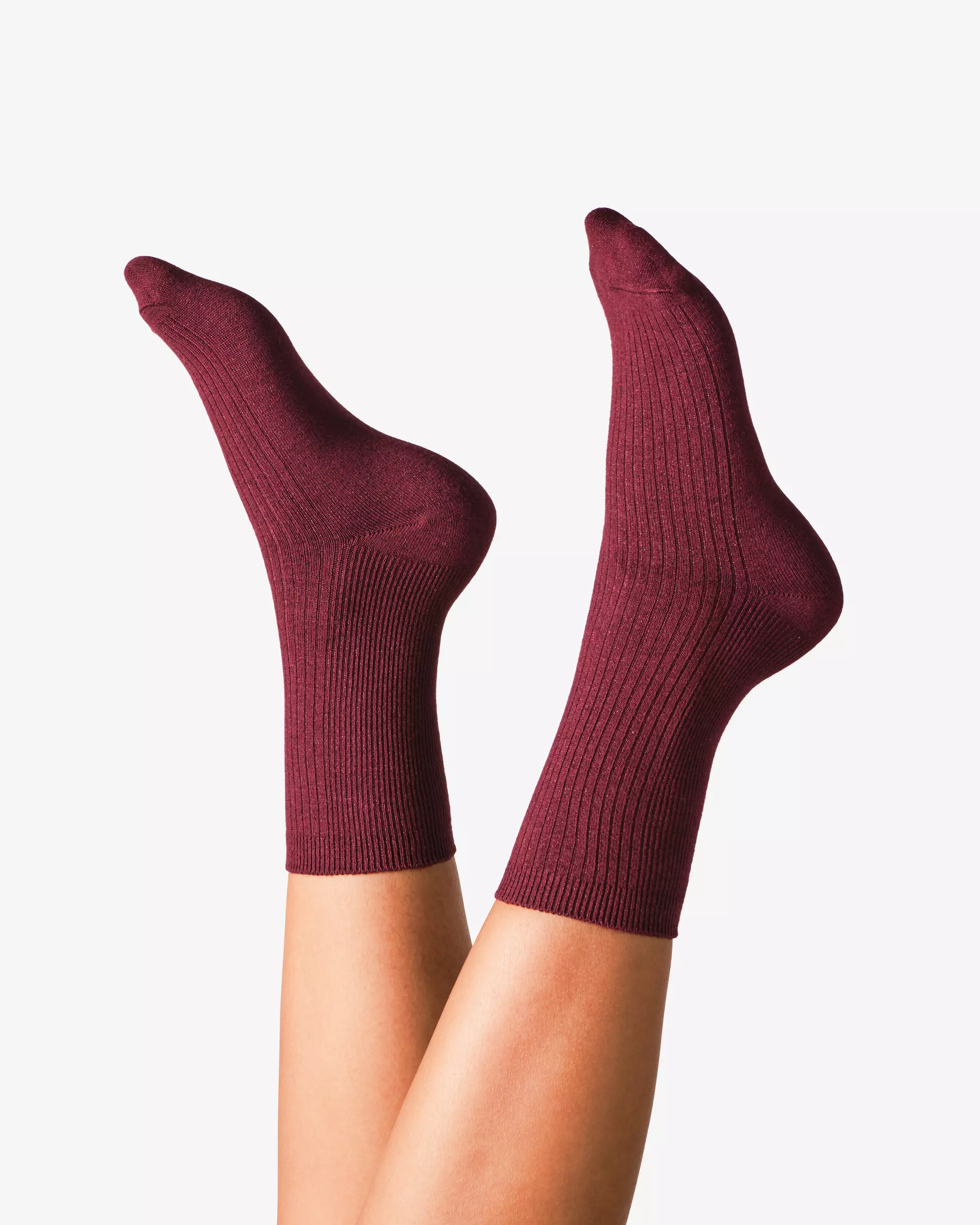 chaussettes femme côtelées pailletées
