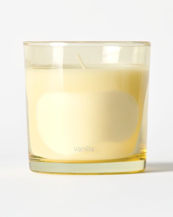 geurkaars in glas ⌀10x10cm vanille - 13507580 - HEMA