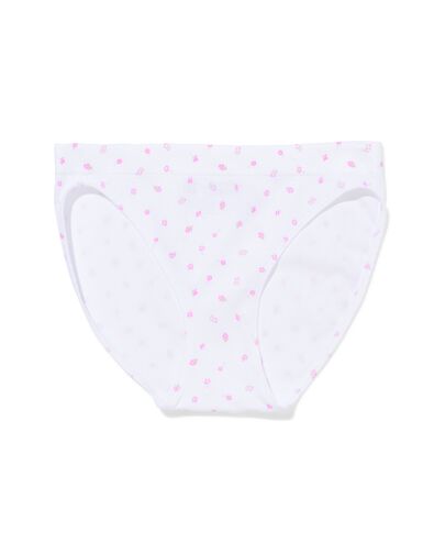 damesslip naadloos rib bloemen wit wit - 19603015WHITE - HEMA