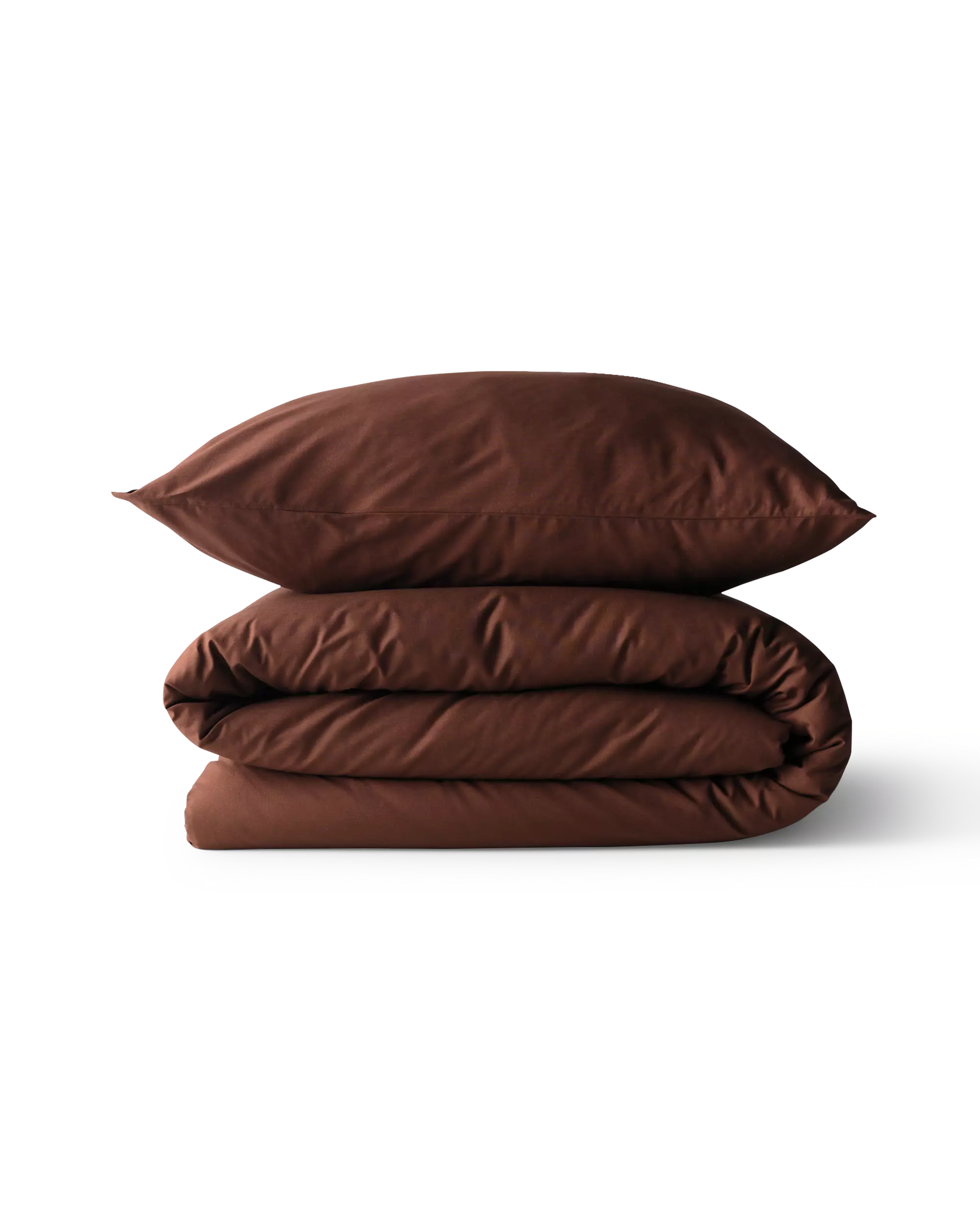 housse de couette 140x200/220cm coton doux marron