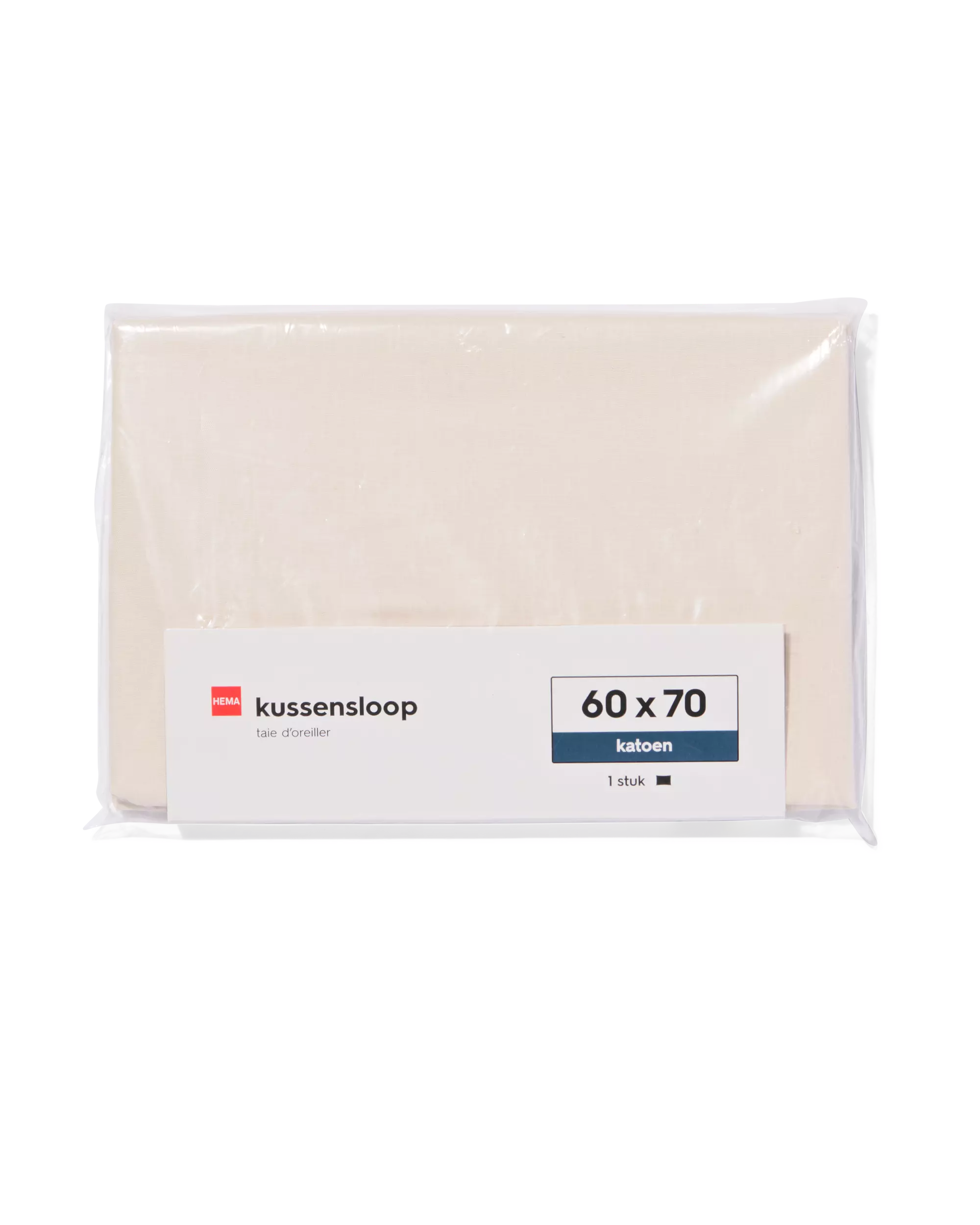 taie d'oreiller 60x70cm coton doux beige