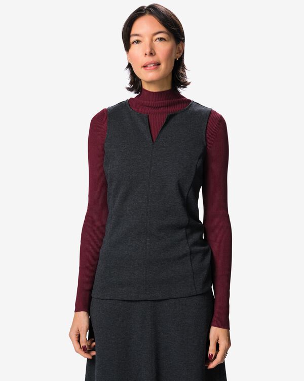 dames top jersey antraciet antraciet - 36214750ANTHRACITE - HEMA