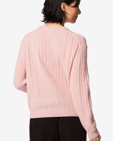 damestrui wol regular fit kabel lichtroze lichtroze - 36215050LIGHTPINK - HEMA