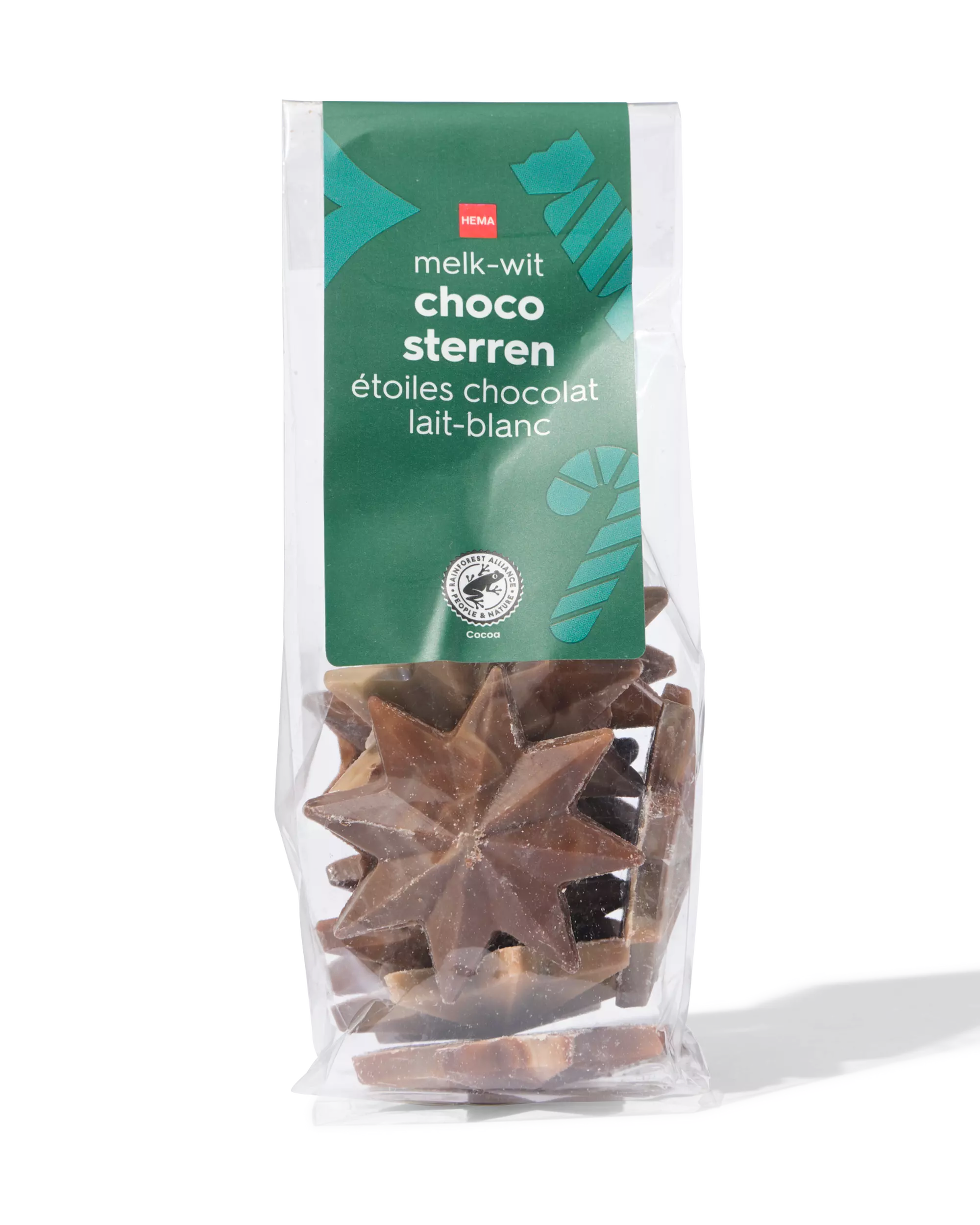 Marmorsterne aus Milchschokolade und weißer Schokolade, 125 g
