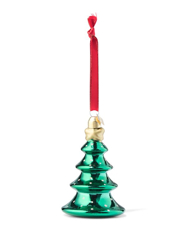 d&eacute;coration de No&euml;l &agrave; suspendre 11,7 cm verre arbre - 25102024 - HEMA