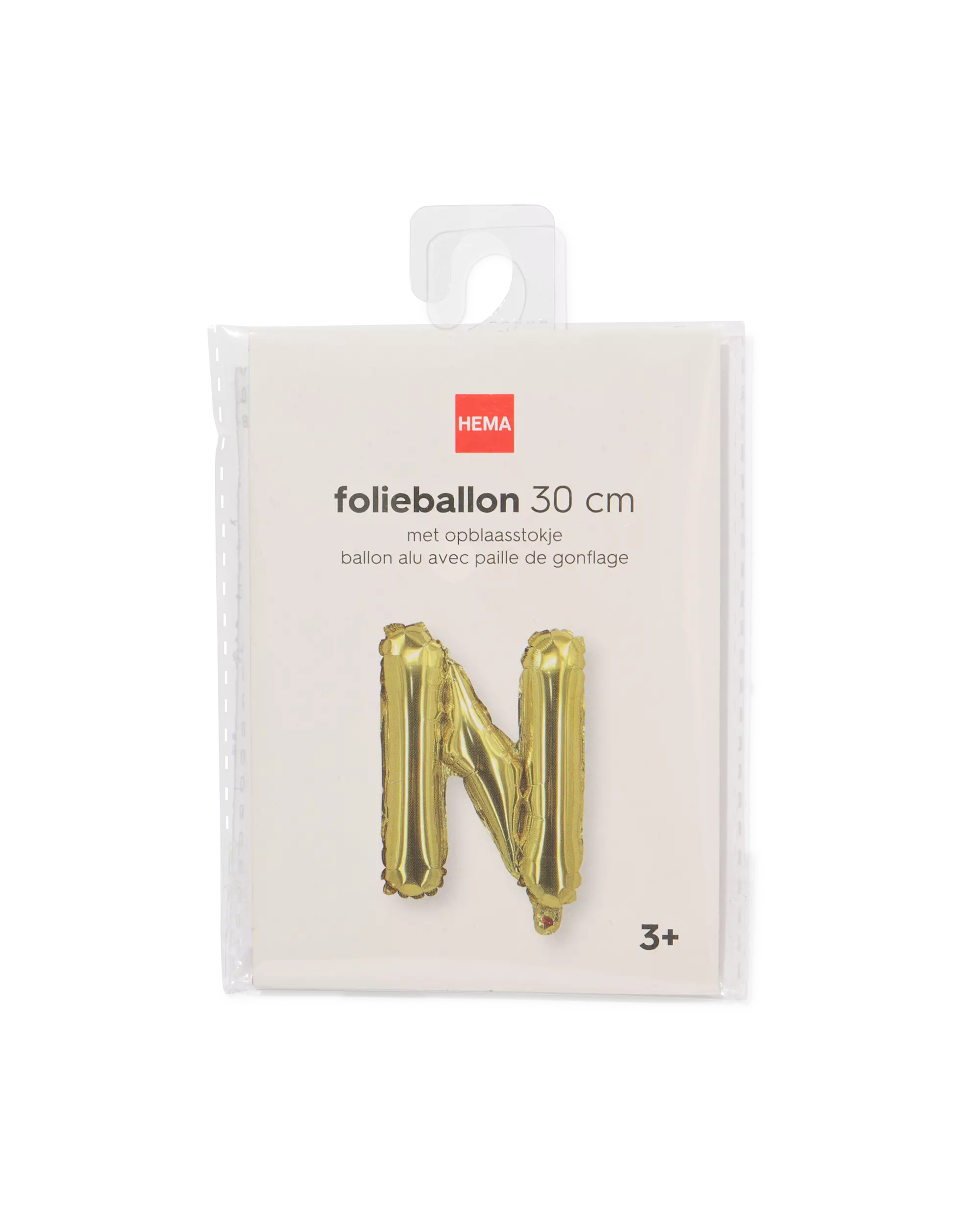 ballon alu lettre N 30cm doré