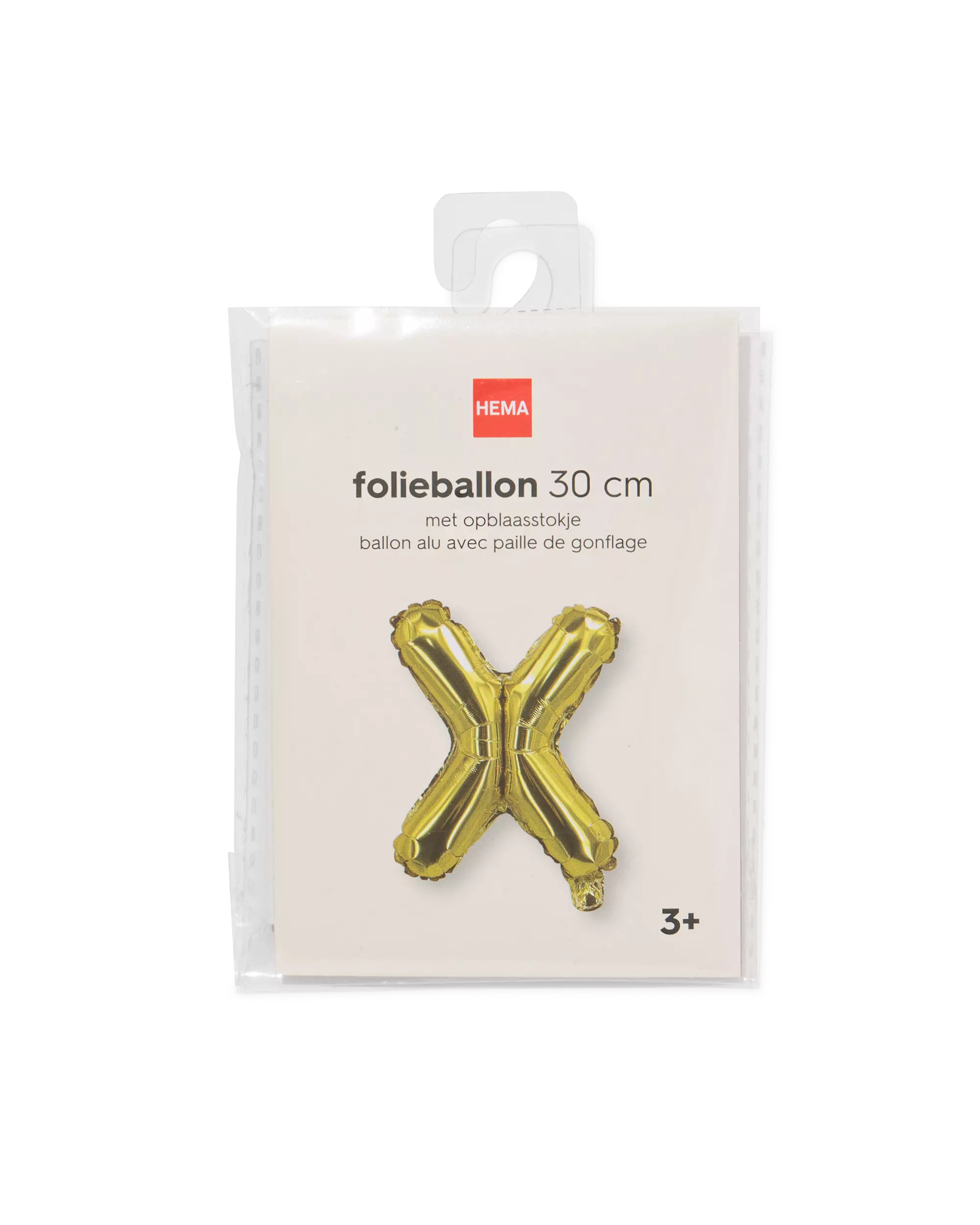 ballon alu lettre X 30cm doré