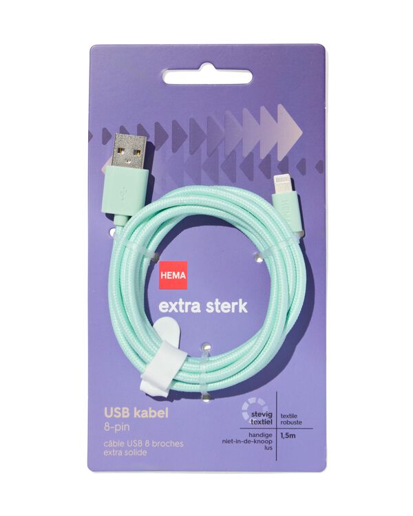 c&acirc;ble chargeur USB vers 8 broches 1,5m - 39680046 - HEMA