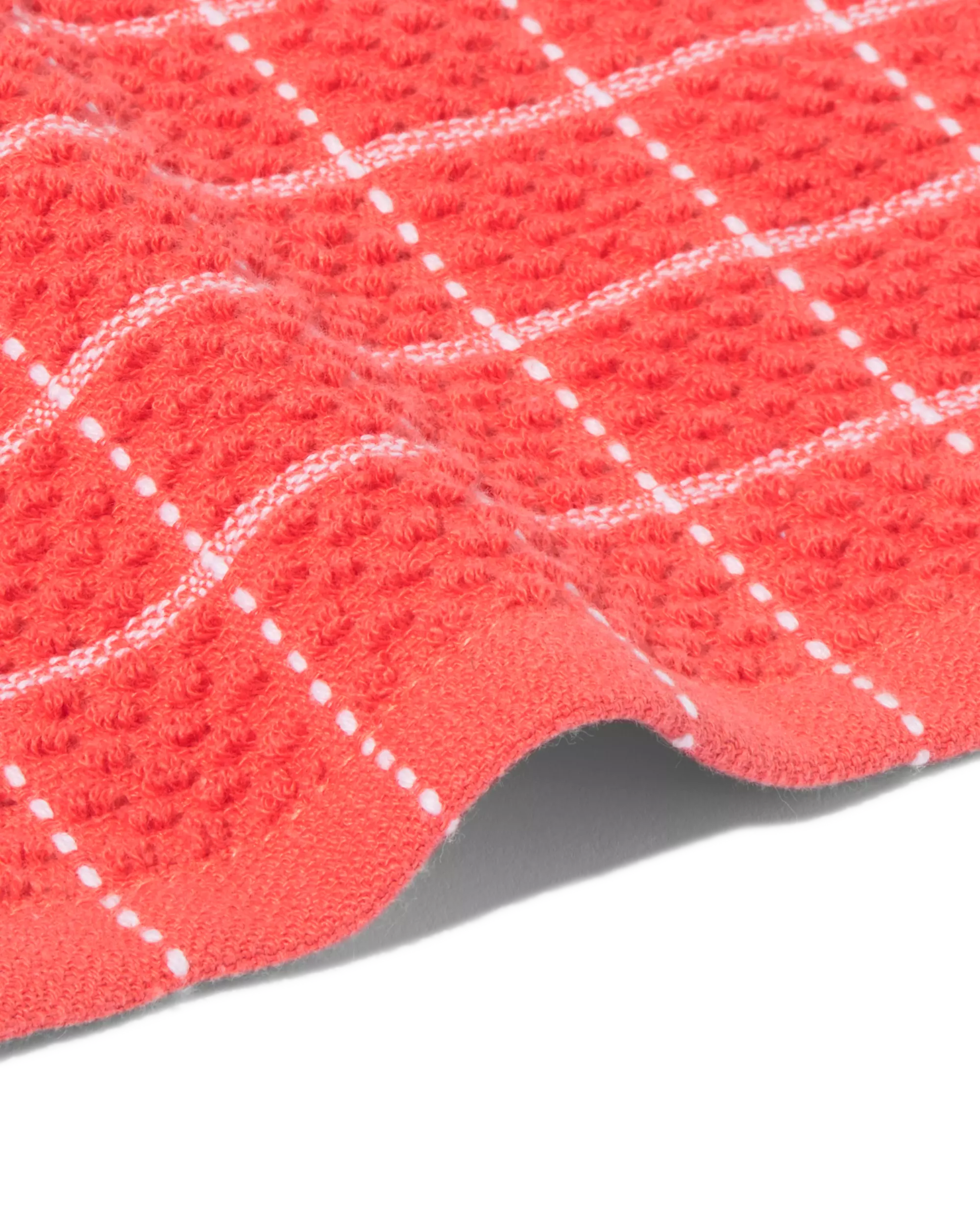 2 lavettes 30x30 coton rouge