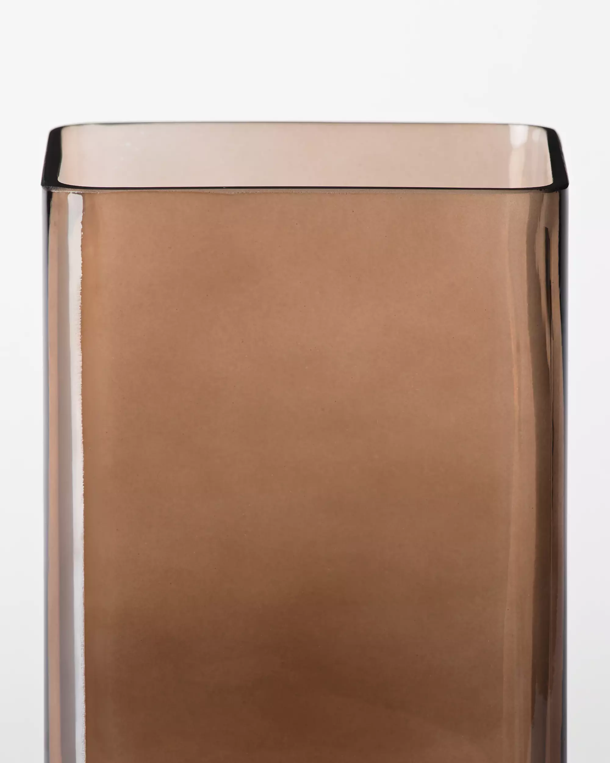 vase ⌀12 x 22 cm Kub verre brun