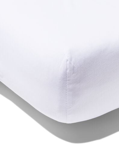 drap-housse 80x200cm coton blanc  - 5190002 - HEMA