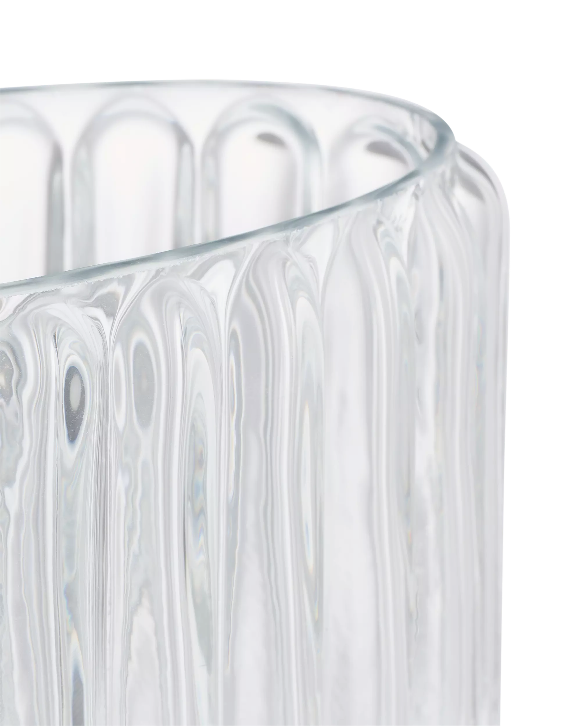 vaas ⌀20x28cm glas ovaal transparant