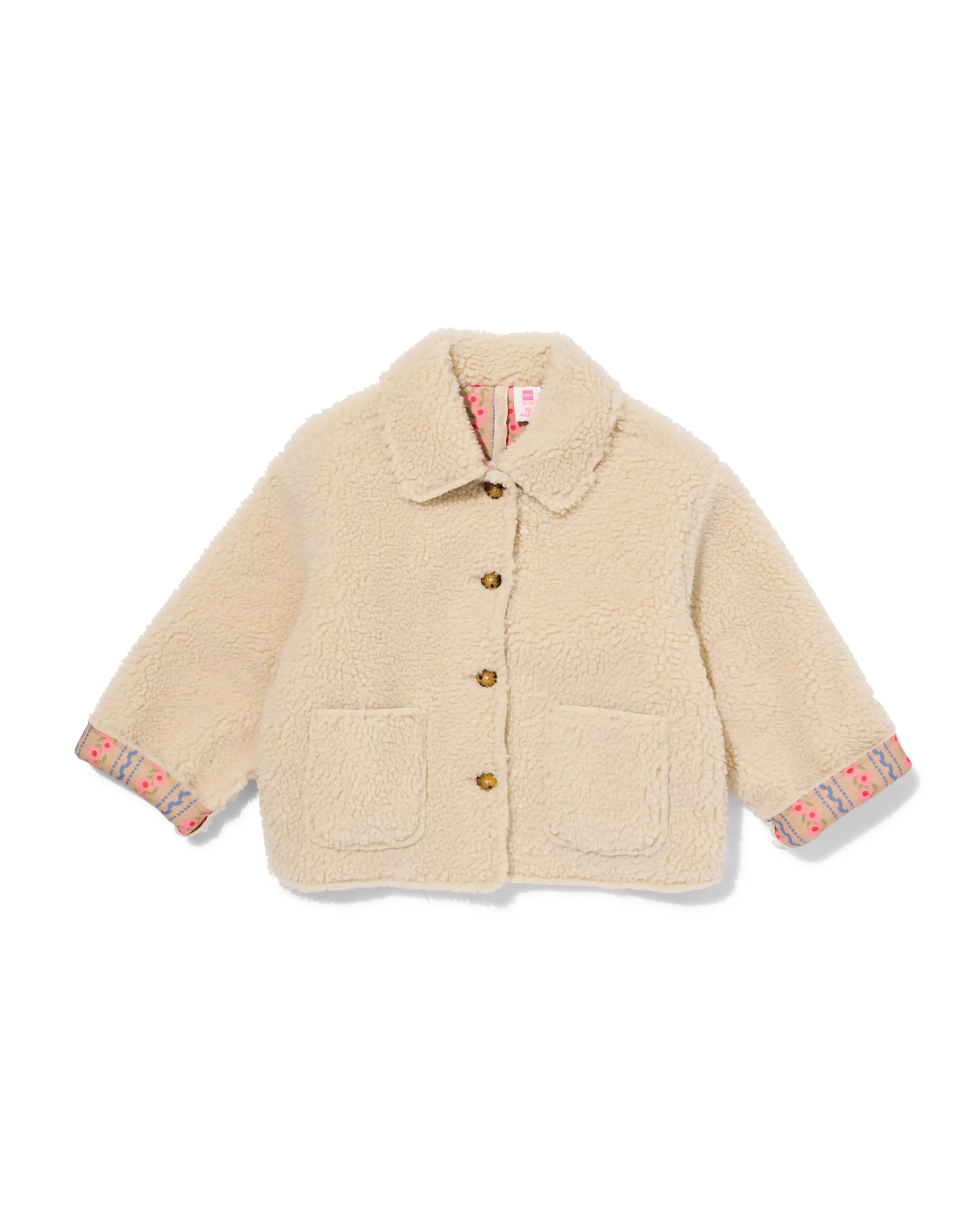 veste enfant pelucheux fleurs