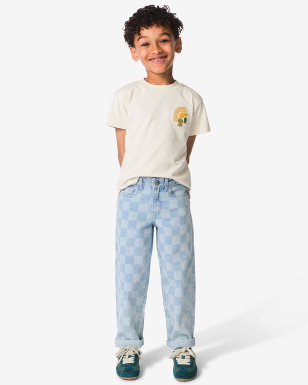 pantalon enfant coupe classique carreaux bleu bleu - 30724709BLUE - HEMA
