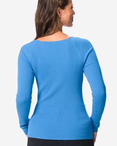 damestrui rib blauw blauw - 36214870BLUE - HEMA
