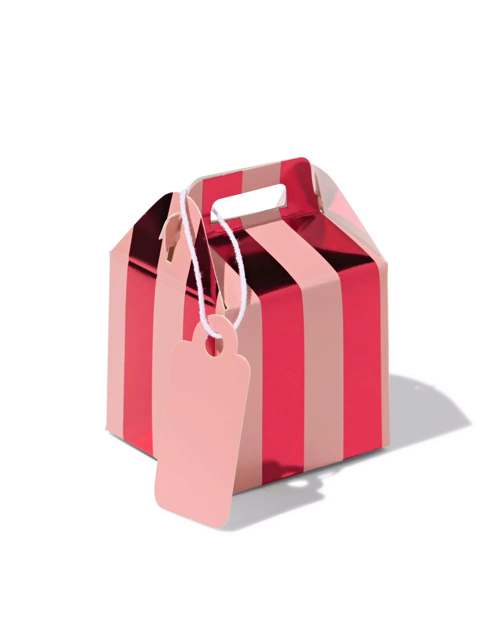 doosje S 9x10cm vouwbaar roze-bordeaux - 6 stuks