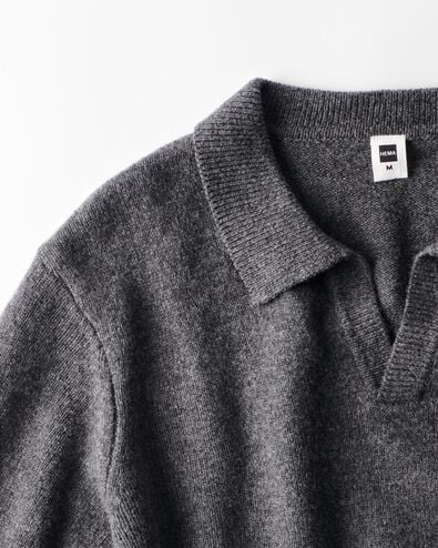 Herrenpullover, Ronin, gestrickt graumeliert graumeliert - 2170040GREYMELANGE - HEMA
