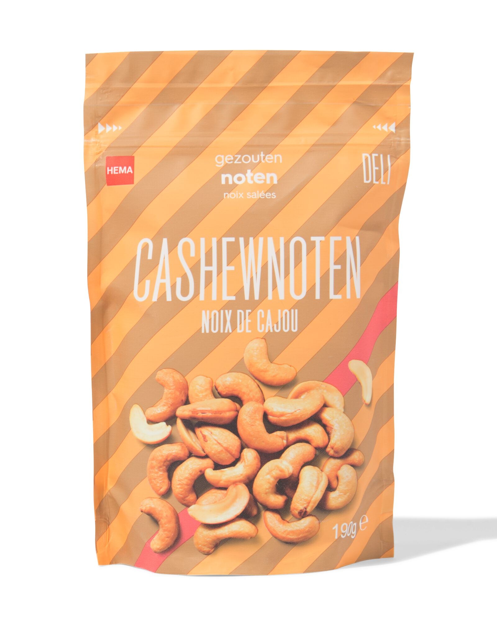 cashewnoten gezouten 190g - 10650111 - HEMA