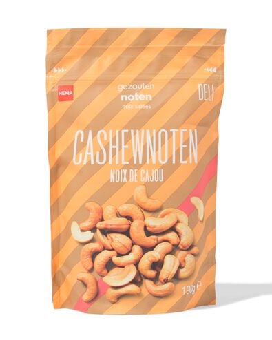 cashewnoten gezouten 190g - 10650111 - HEMA