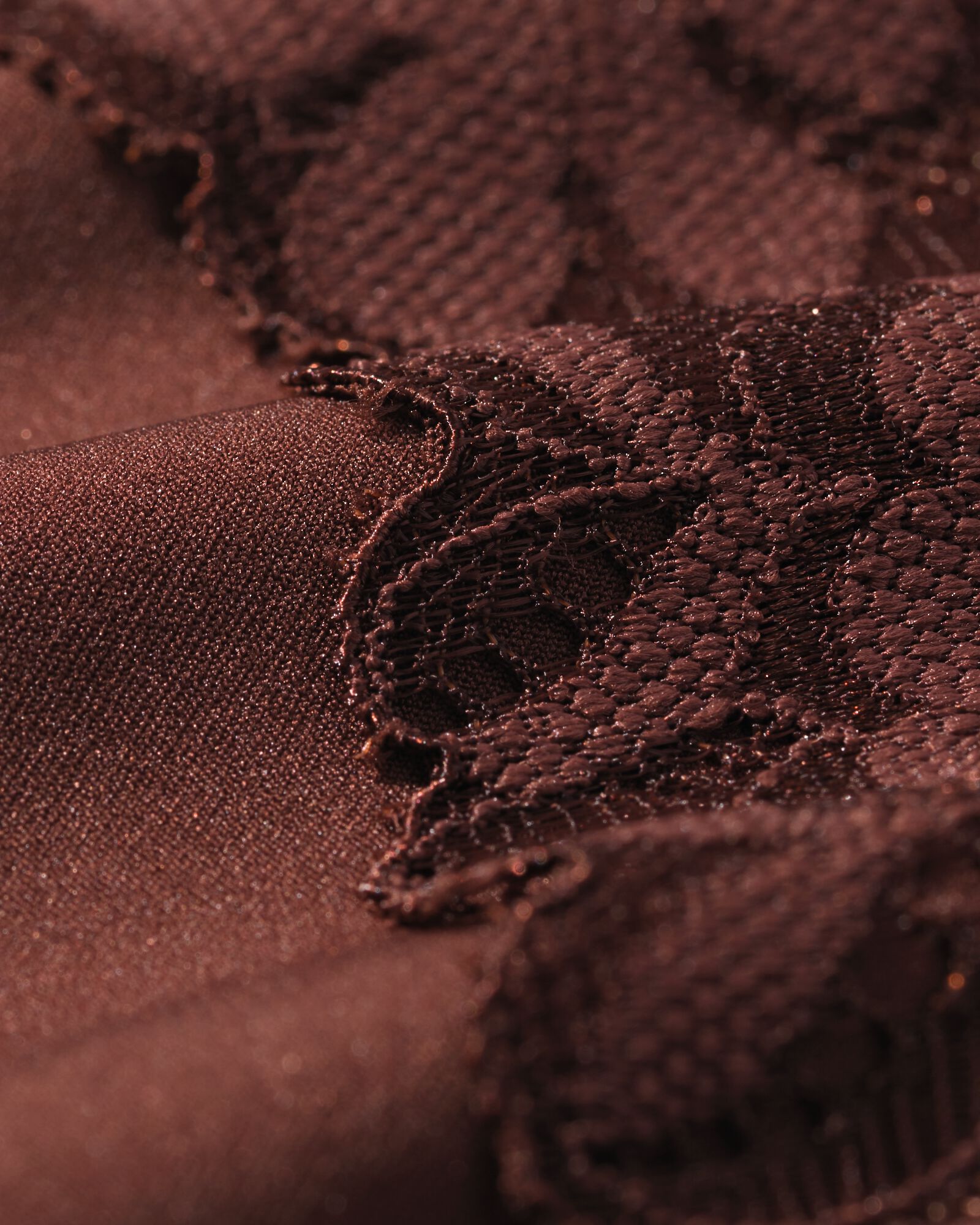 slip br&eacute;silien femme microfibre avec dentelle marron fonc&eacute; marron fonc&eacute; - 19608270DARKBROWN - HEMA