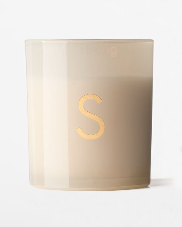 bougie en verre &Oslash;8x9cm lettre S S - 61102678S - HEMA