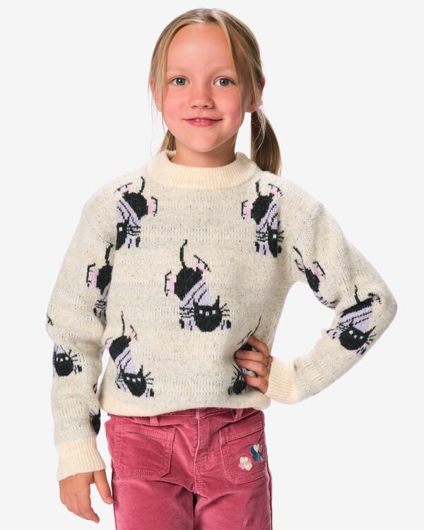 pull enfant Siepie Takkie maille grossi&egrave;re design norv&eacute;gien &eacute;cru &eacute;cru - 30877764ECRU - HEMA