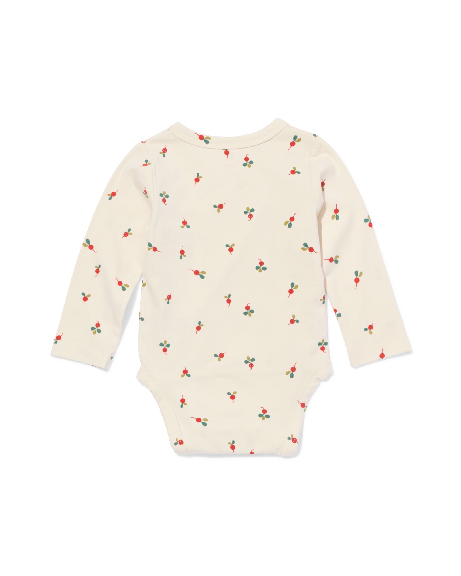 baby meegroei overslagbody rib radijs beige beige - 33461620BEIGE - HEMA