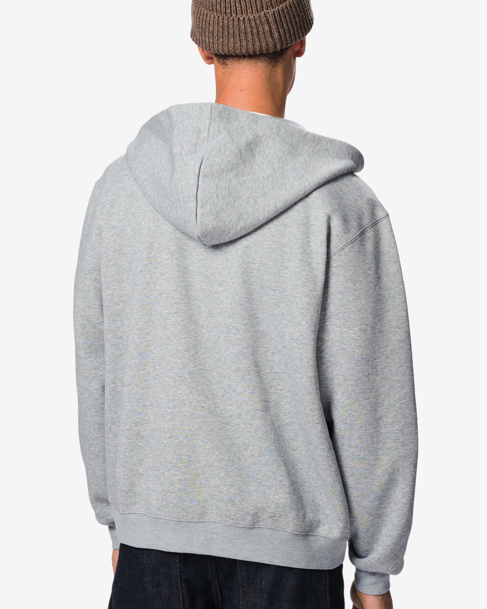 herenvest sweatstof lichtgrijs lichtgrijs - 2101020LIGHTGREY - HEMA