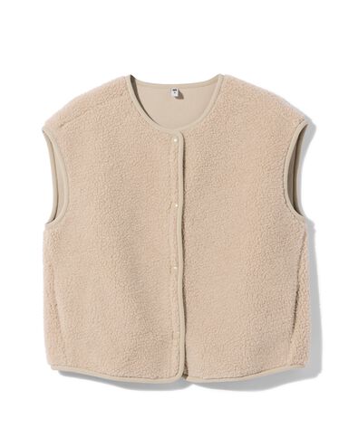 cardigan femme Odi peluche beige beige - 36215270BEIGE - HEMA