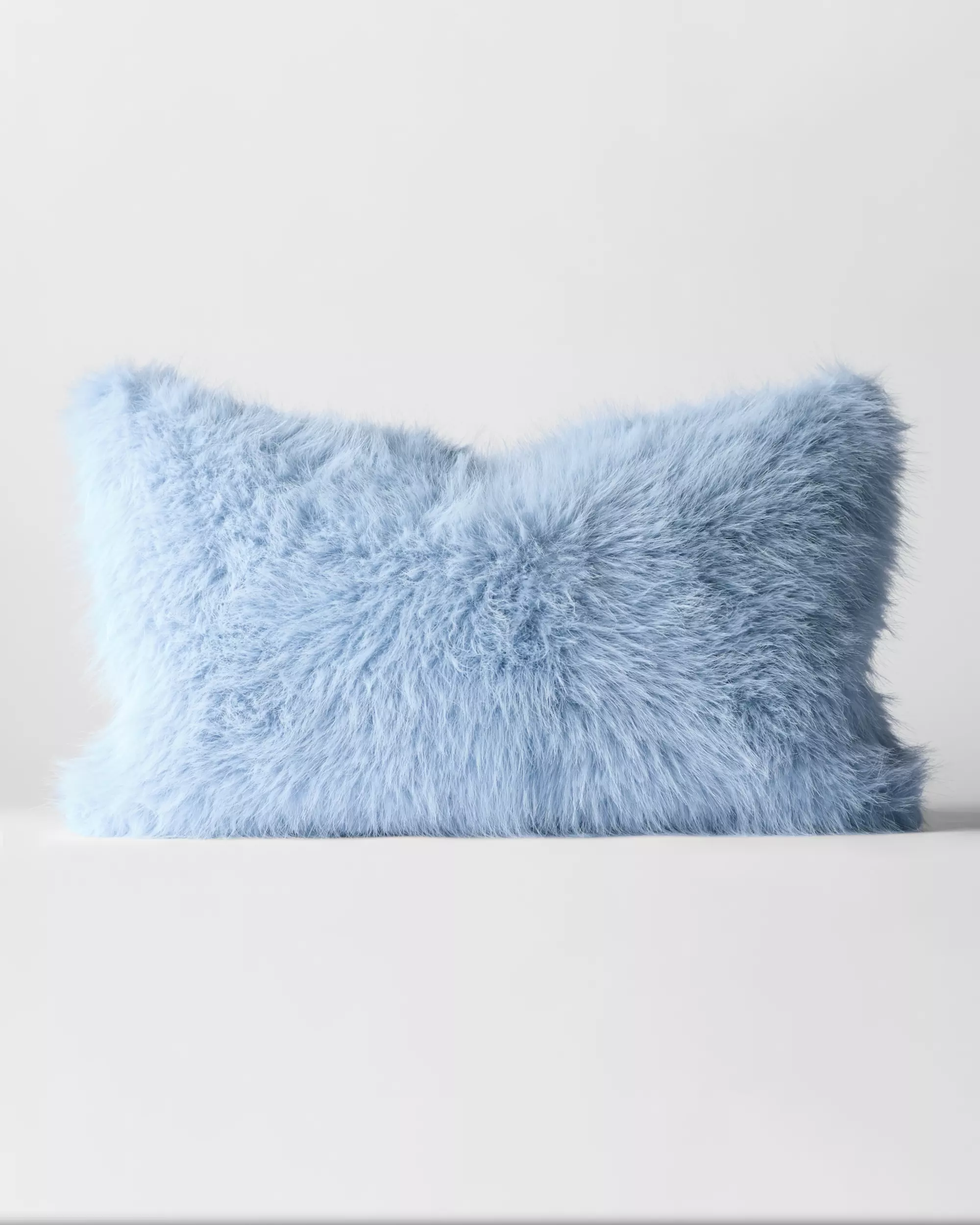 housse de coussin 50 x 30 cm ultra-douce bleue